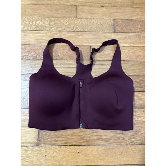 Lululemon Size 34E Take Power Sports Bra Maroon Red - Picture 2 of 4